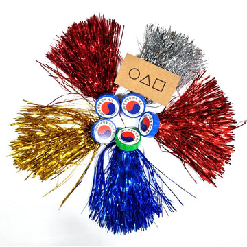 GASHINA STORY Jaegi with The Bell (Jegi chagi) Korean Old Game 5 pcs + Korean Game Invitation Card 1P - Kick Shuttlecock, Hackys