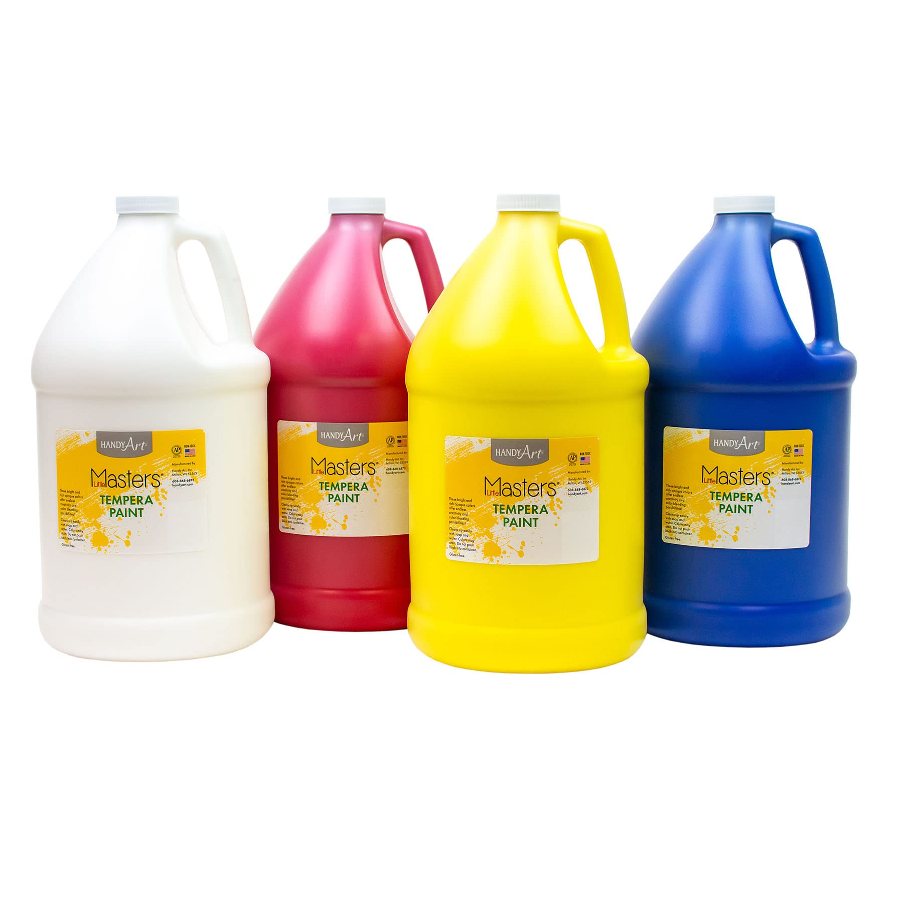 TEMPERA PAINT 4 GAL KIT WH YL RD BL