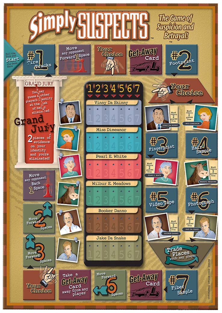 SPY ALLEY Simply Suspects Strategy Board Game - Multicolor Cardboard, Model 4099317