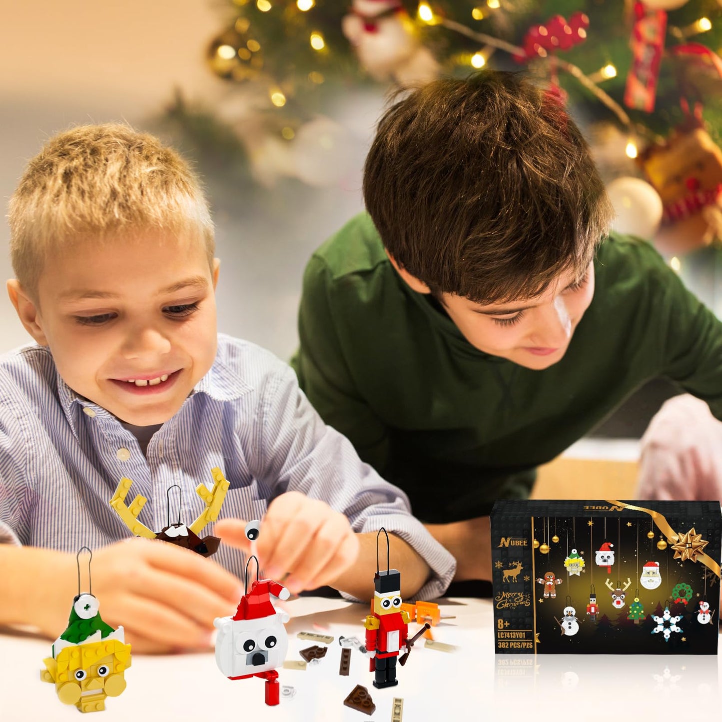 Christmas Ornaments Building Kit, Christmas Tree, Wreath, Santa, Snowman, Gingerbread, Reindeer, Nutcrackers, Snowflake 11-In-1.