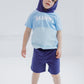 Bluey Little Boys Hooded Cosplay T-Shirt And French Terryshorts Outfit Set 7-8