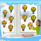 QOUBAI 32 Sets Air Balloons Suncatchers Craft Kit DIY Window Stained Glass Effect Hot Air Balloons VBS Paper Craft Home School C