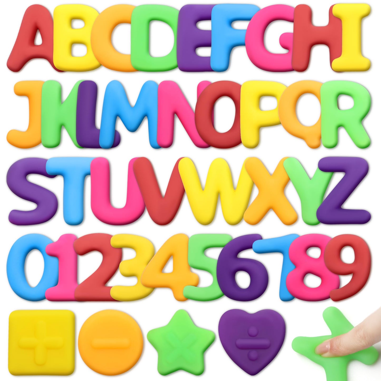 Kryfa Alphabet Learning Toys for Toddlers, 40 Pcs Colorful Sensory Bin Filler, Plastic, Ages 3-5, Perfect Stocking Stuffers