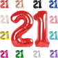 21 Balloon Number, Red Number 21St Birthday Balloons 40 Inch, 21 Or 12 Years Old Red Birthday Decorations For Men Women Him Her,
