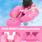 Laycol Baby Swimming Float Inflatable Baby Pool Float Ring With Sun Protection Canopy,Add Tail No Flip Over For Age Of 3-36 Months (Unicorn, S)