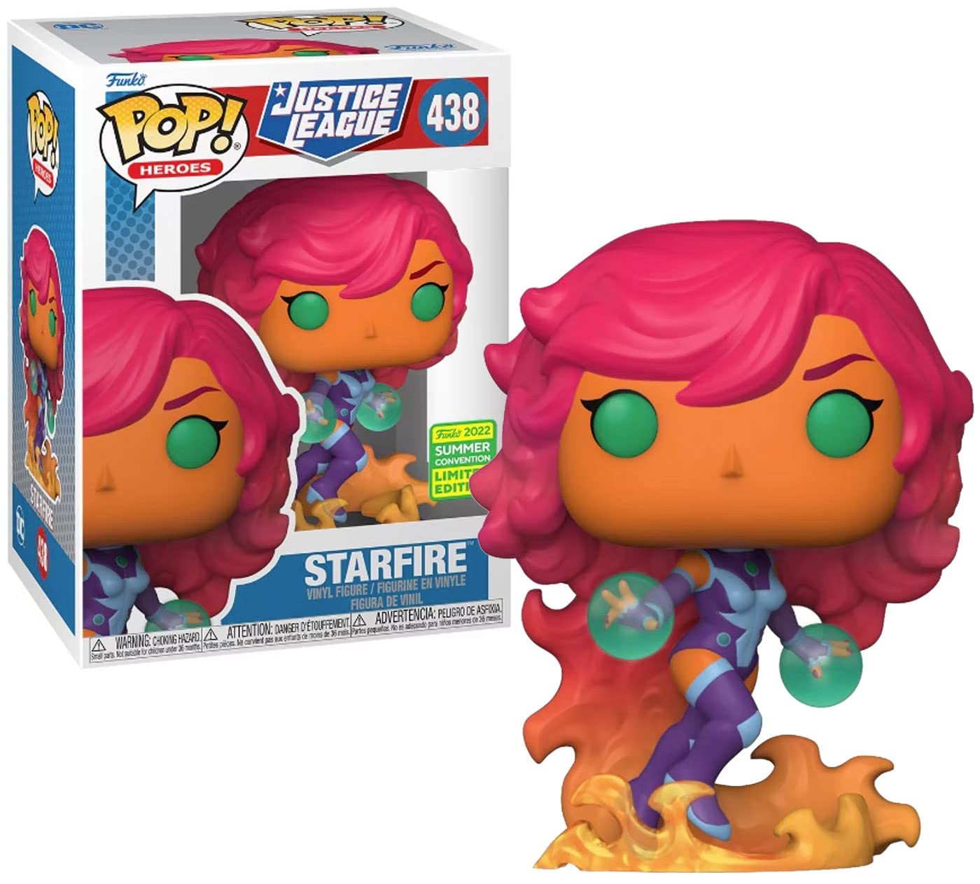 Funko POP! Heroes Starfire #438 Vinyl Figure - Multicolor, Summer Convention 2022 Limited Edition