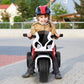 Honey Joy Kids Motorcycle, Licensed Bmw 6V Battery Powered Ride On Motorcycle W/Led Headlights, Music, Pedal, Spring Suspension, 3 Wheels Electric Motorcycle For Kids, Gift For Boys Girls(Red)