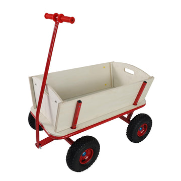 VISRACK All-Terrain Stroller with Removable Wooden Side Panels, Garden Cart, Foldable Pet Stroller-Perfect for Kids Halloween