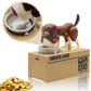 Cute Dog Piggy Bank,Saytay Hungry Puppy Stealing Coins Like Magic Coin Munching Money Bank Birthday Gift For Kids (Brown)