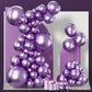 PartyWoo Metallic Purple Balloons Pack - 85 pcs, 5"-18" Sizes, Rubber, Perfect for Decorations, Purple-G105