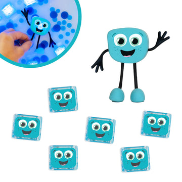 Glo Pals Blair Water-Activated Bath Toy With 6 Reusable Light-Up Cubes For Sensory Play