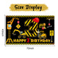 Construction 3rd Birthday Banner Decorations for Boys Kids, Dump Truck Construction Theme Three Birthday Party Supplies, Excavat