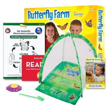Insect Lore Butterfly Garden With Prepaid Voucher To Redeem Live Caterpillars | Farm Style Ultra-Clear Dome Habitat | Give As Gi