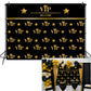 BAIFNEZ VIP Photography Backdrop Black Gold VIP Party Photo Banner Graduation Prom Backdrop 7x5FT Red Carpet Event Birthday Part
