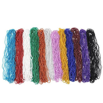 Rhode Island Novelty 33 Inch 66 MM Bead Necklace Assortment, 144 Pieces per Order