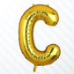 Flyloons Gold C Alphabets Letter Foil Balloons Perfect for Birthday Decoration Items, Anniversary, Bachelorette, Wedding, Farewe