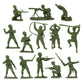 BMC Toys WW2 D-Day Plastic Army Men Set - 34 Soldier Figures, Medium Size, Od Green/Tan/Gray, Model BMC-40024