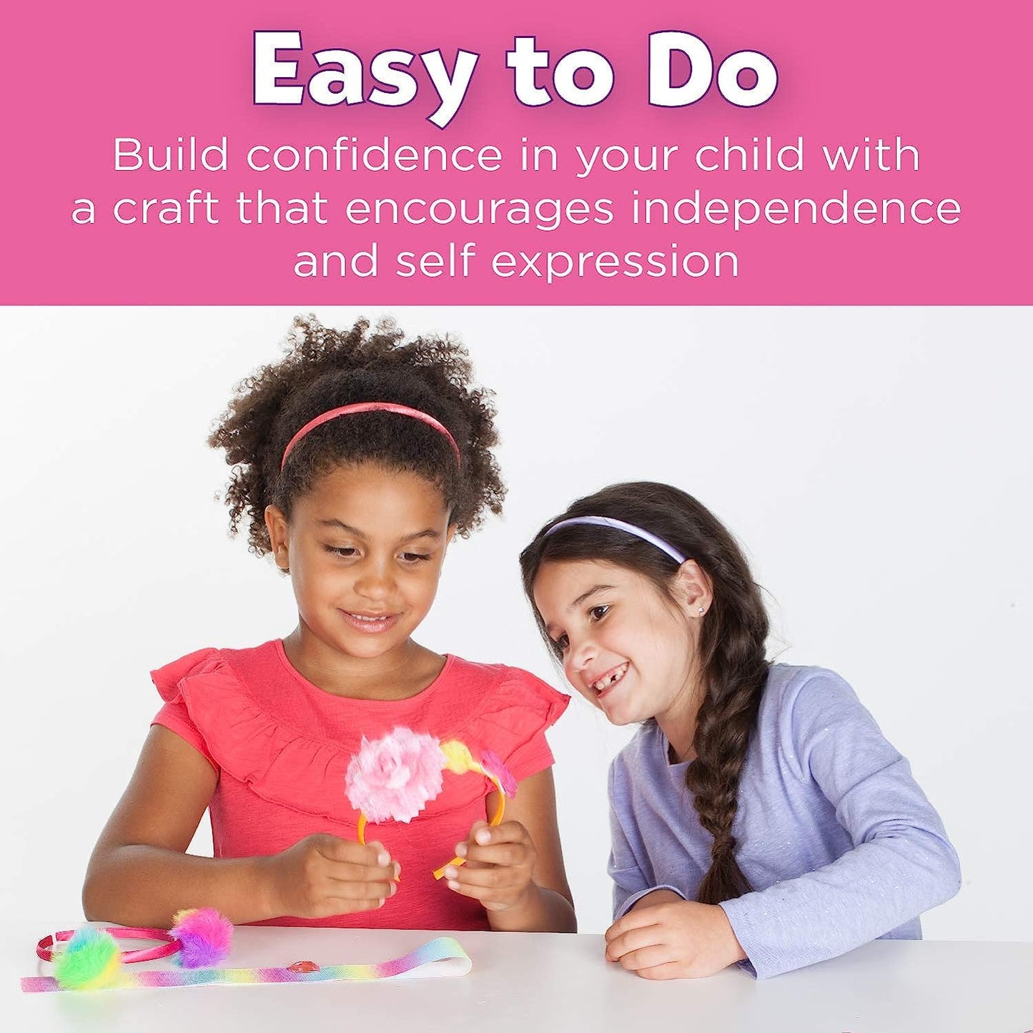 Creativity for Kids Fashion Headband Making Kit - 10 DIY Headbands, Multicolor, Arts and Craft Kit for Ages 5-7, Model 1819000