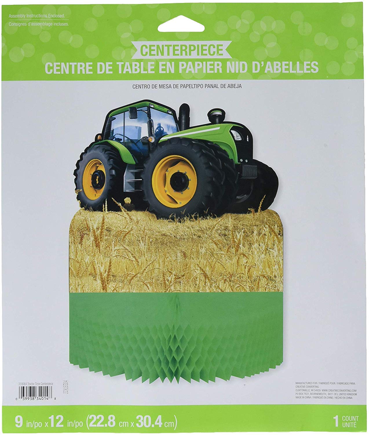 Creative Converting Tractor Time Honeycomb Table Centerpiece