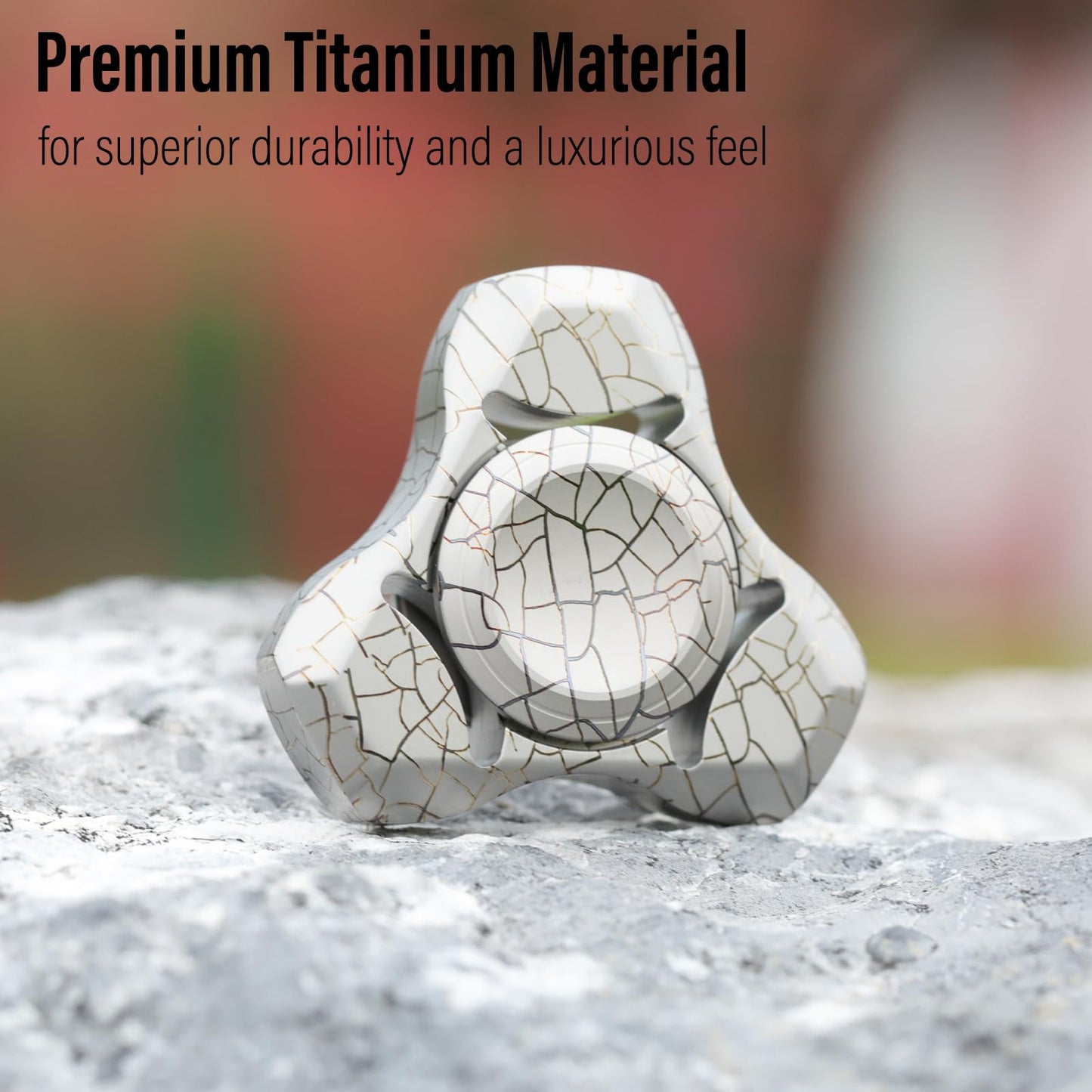 FREELOVE Metal Fidget Spinner for mature-themeds  Heavy Duty Tri-Spinner Toys  Small Mini Fox Figette Tools  Silent High Speed enhanced Bearing  Fast Spin Hand Widget  Titanium Alloy led Design