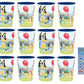 Unique Bluey Birthday Party Supplies Bundle Pack includes 12 Reusable Plastic Cups and 1 Dinosaur Sticker Sheet
