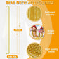 144PCS Mardi Gras Beads, Gold Bead Necklace Christmas Stuff, 33'' Mardi Gras Beads Necklace Costume Bulk, Festival Parade Throw
