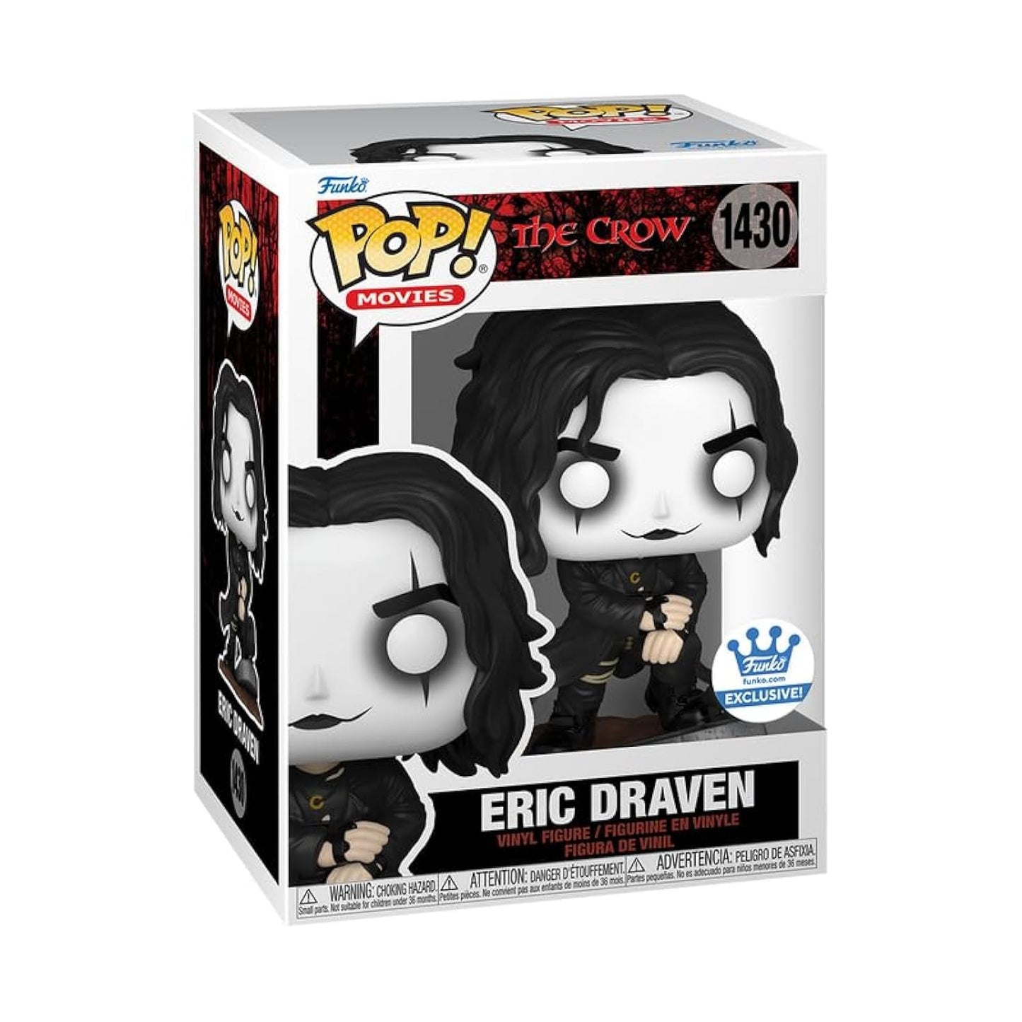 Funko Pop Movies: The Crow - Eric Draven on Tombstone Exclusive, Vinyl Figure, Black, Model FU74286