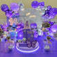 Bezente Dark Purple Latex Party Balloons - 30 Pack Large Thick Purple Balloons Big Round Purple Latex Balloons For Graduation Ha