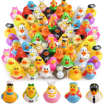 Motiloo 30 Pcs Rubber Ducks For Jeep Ducking, Assorted Floater Jeep Ducks For Ducking For Kids, Baby Rubber Ducks In Bulk Bath Toy, Party Favors Baby Birthday Shower Classroom Incentives
