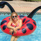 Poolmaster Lady Bug Inflatable Swimming Pool Party Float (48 Inch), Red, Black