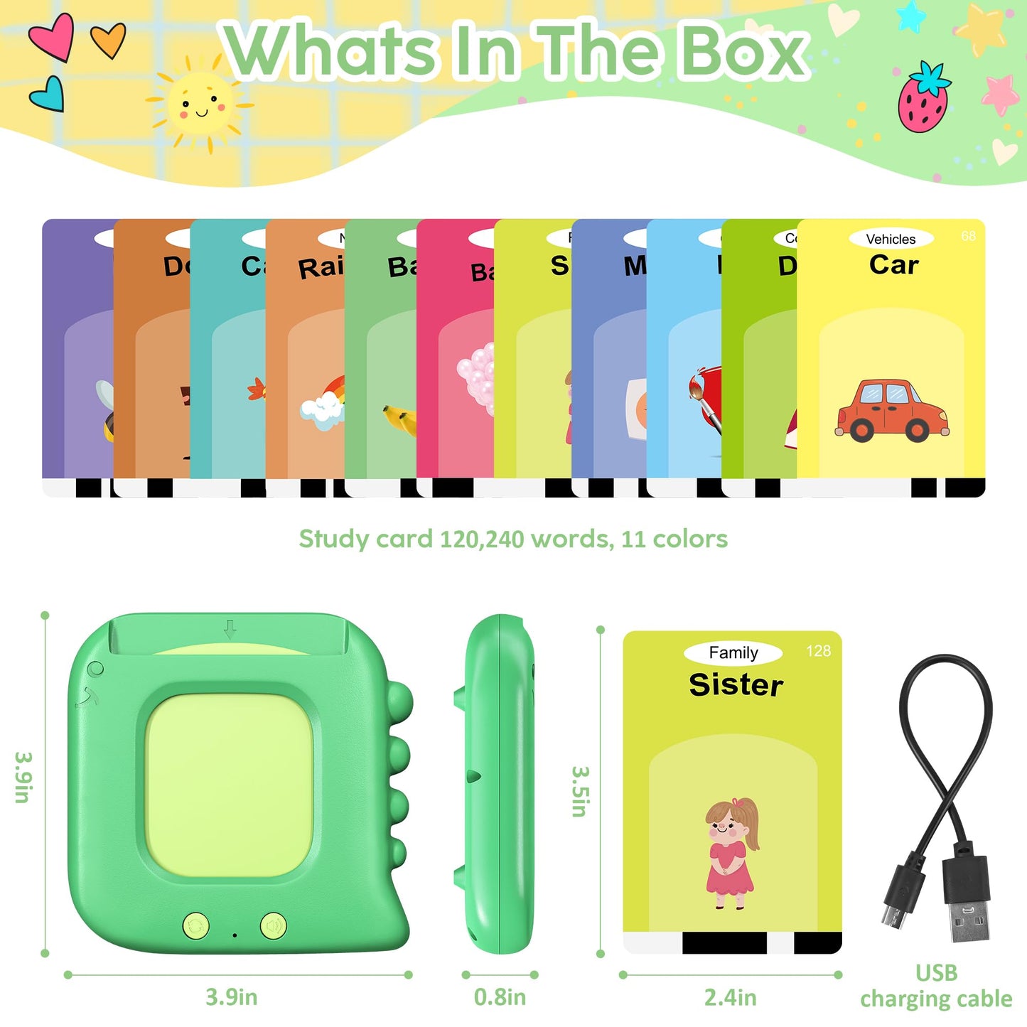 Talking Flash Cards,Kids Toddler Flash Cards With 240 Sight Words,Montessori Toys,Autism Sensory Toys,Speech Therapy Toys,Learni