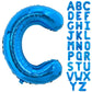 Toniful 40 Inch Large Blue Letter C Balloons Giant Alphabet Letter Balloons,Foil Mylar Big Balloons For Birthday Party Anniversa