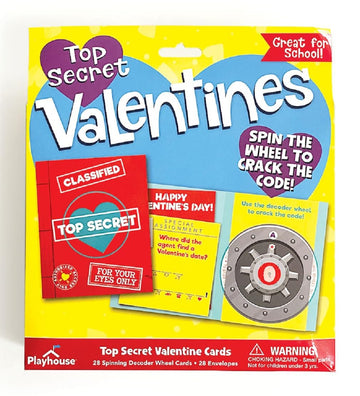Playhouse Top Secret Message Decoder 28 Card Super Valentine Exchange Pack for Kids