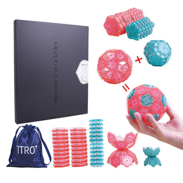 Magnetic Fidget Toy For Adults, 32-Piece Set Magnet Fidget Sphere - 20 Hexagons And 12 Pentagons, Magnetic Sensory Office Desk T