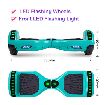 Sisigad Hoverboard For Kids Ages 6-12, With Built-In Bluetooth Speaker And 6.5'' Colorful Lights Wheels, Safety Certified Self B