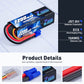 Zeee 3S Lipo Battery 7200mAh 11.1V 80C with EC5 Connector Hard Case Battery Compatible with RC Car RC Truck RC Boat LOSI Associa