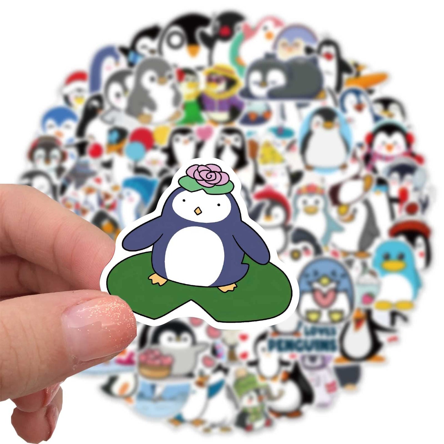 100 Pcs Penguin Stickers,Cute Vinyl Waterproof Sticker For Water Bottle Laptop Guitar Phone Skateboard,Penguin Gifts For Kids Te