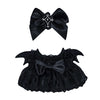 aimpiwt Clothes for 17cm Doll - Plum/Black Tiered Dress with Bow Headpiece  Royal Style Doll Party Outfit  Halloween & Cosplay Essential (Black Dress)