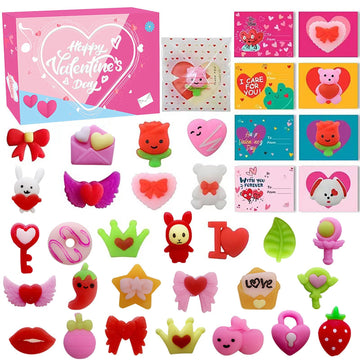 Mochi Squishy Toys Set, Random 24 Pcs Mini Squishies Party Favors For Kids, Stuffers Gifts For Girls Boys Toddlers, Stress Relie