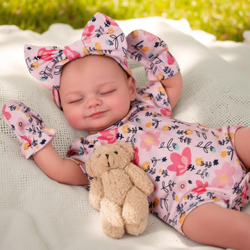 Babeside Lifelike Reborn Baby Dolls - Skylar, 17-Inch Real Baby Feeling Realistic-Newborn Sweet Smile Sleeping Dolls Real Life Baby Doll Girl With Gift Box For Cuddling, Role Playing And Collection