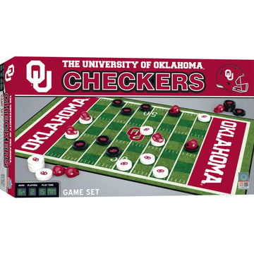 Masterpieces Family Game - Ncaa Oklahoma Sooners Checkers - Officially Licensed Board Game For Kids & Adults , 13'' X 21''