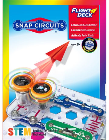 Snap Circuits Flight Deck STEM Toy Kit - Construction Gift for Ages 8+, Boys & Girls, Engaging Learning Experience