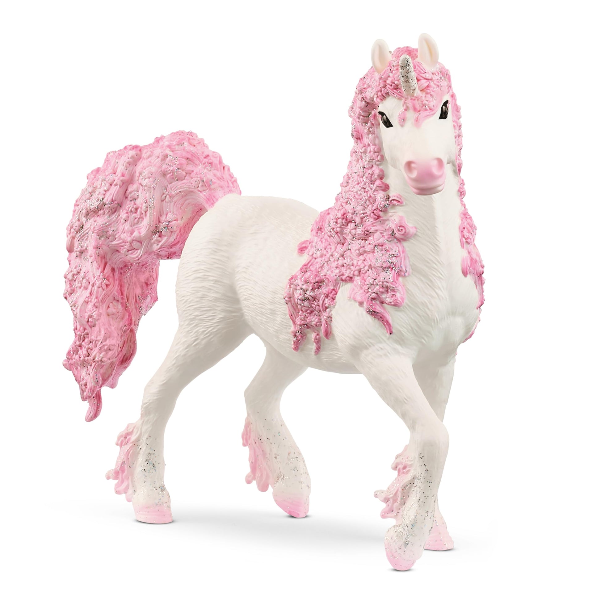 Schleich Bayala - Cute, 6 Flower Unicorn Mare Toy. Pretty, Pink Fantasy Action Figure for Girls and Boys. Fun, Imaginative Play 