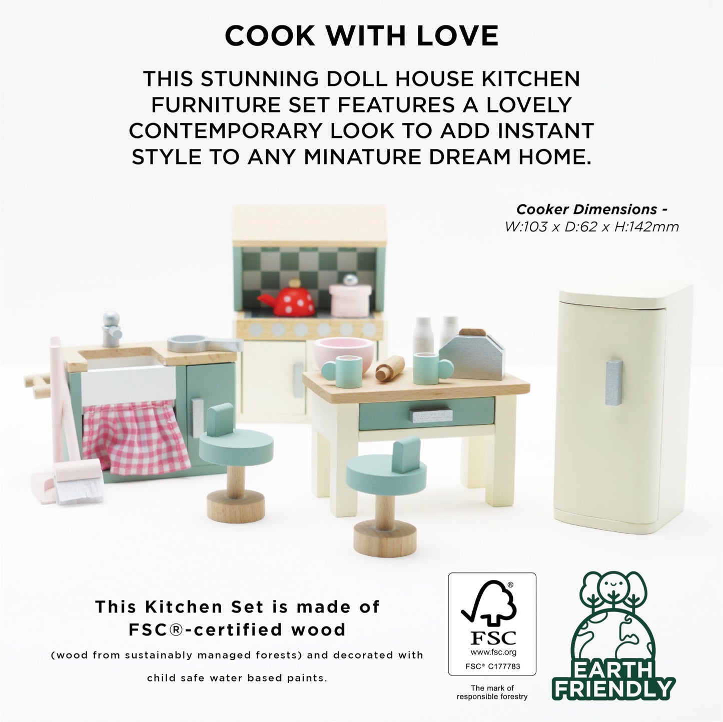 Le Toy Van Daisylane Kitchen Dollhouse Furniture (Me059)