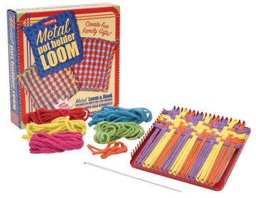 Schylling Metal Pot Holder Loom Kit & 40 Loop Refills Gift Set Bundle (Colors May Vary)