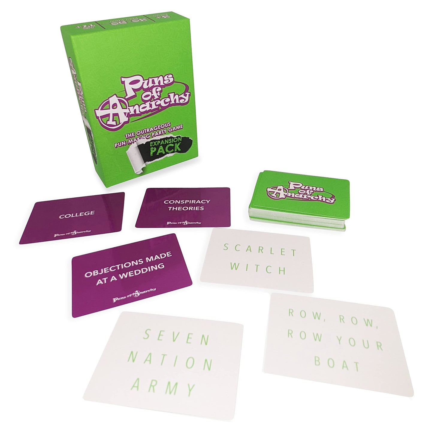 Puns of Anarchy Puns of Anarchy Expansion Pack - Cardboard, Green, Model POAX - Hilarious Pun-Making Game for Creative Minds