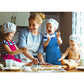 Yaomiao 4 Pieces Kids Apron With Pocket Children Adjustable Chef Apron For Cooking Baking Painting (Rose Red, Yellow, Blue, Purple,M For 7-13 Age)