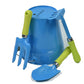 G & F Products 10051 JustForKids Kids Water Pail with Garden Tools Set  Blue 4 pieces