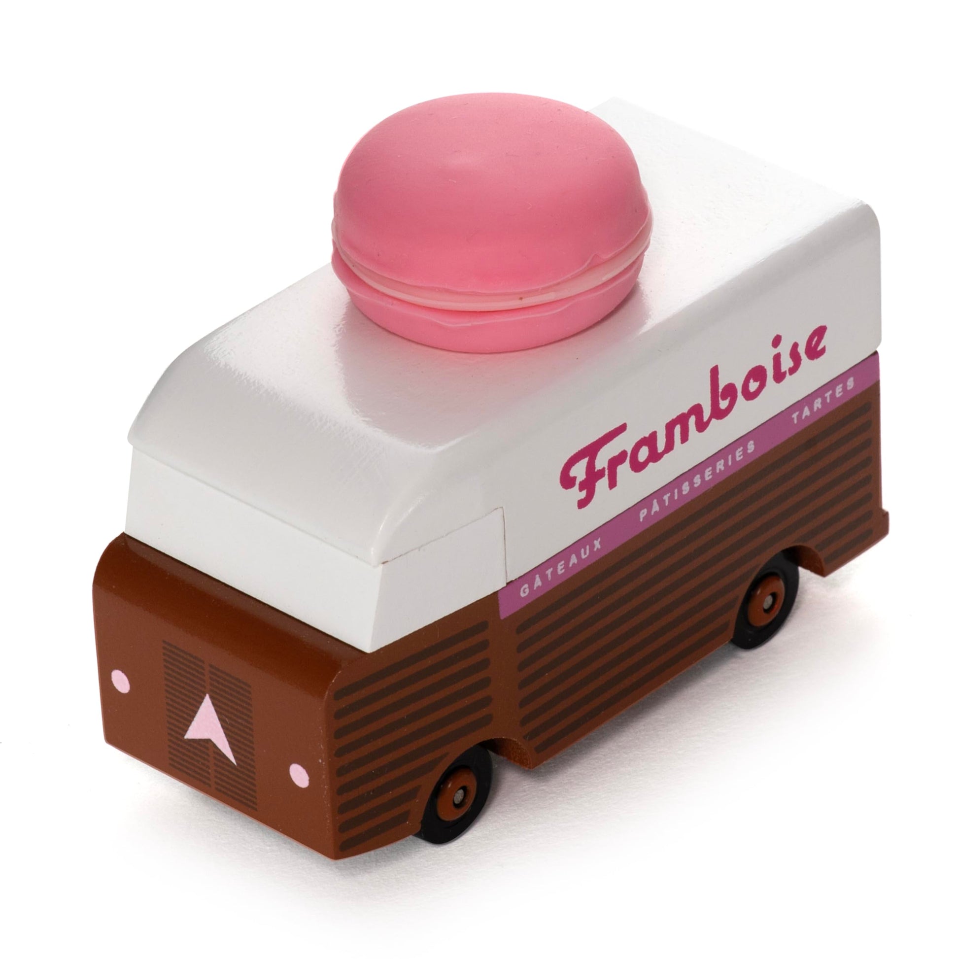 Candylab Toys CANDYCAR Wooden Food Truck Collection - Framboise Macaron Van  enhanced Handcrafted Beech Wood Toy Car