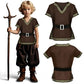 G.C Kids Renaissance Shirt Cloak Costume Belt Boys Medieval Costume Accessories Outfit Knight Hooded Cape Halloween Cosplay
